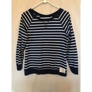 Old Navy “California” striped crew sweatshirt